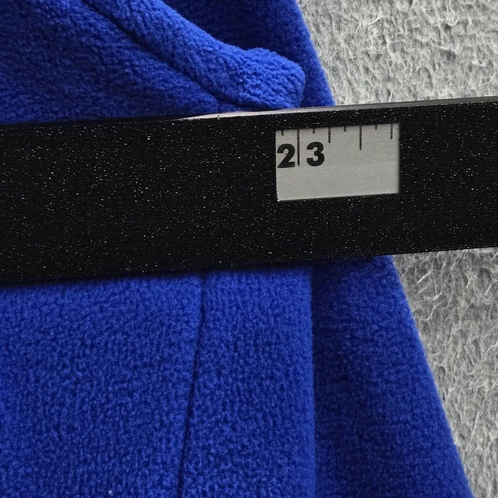 The North‎ Face Men Jacket L Blue Embroidered Colorblock Fleece Anchor Full Zip